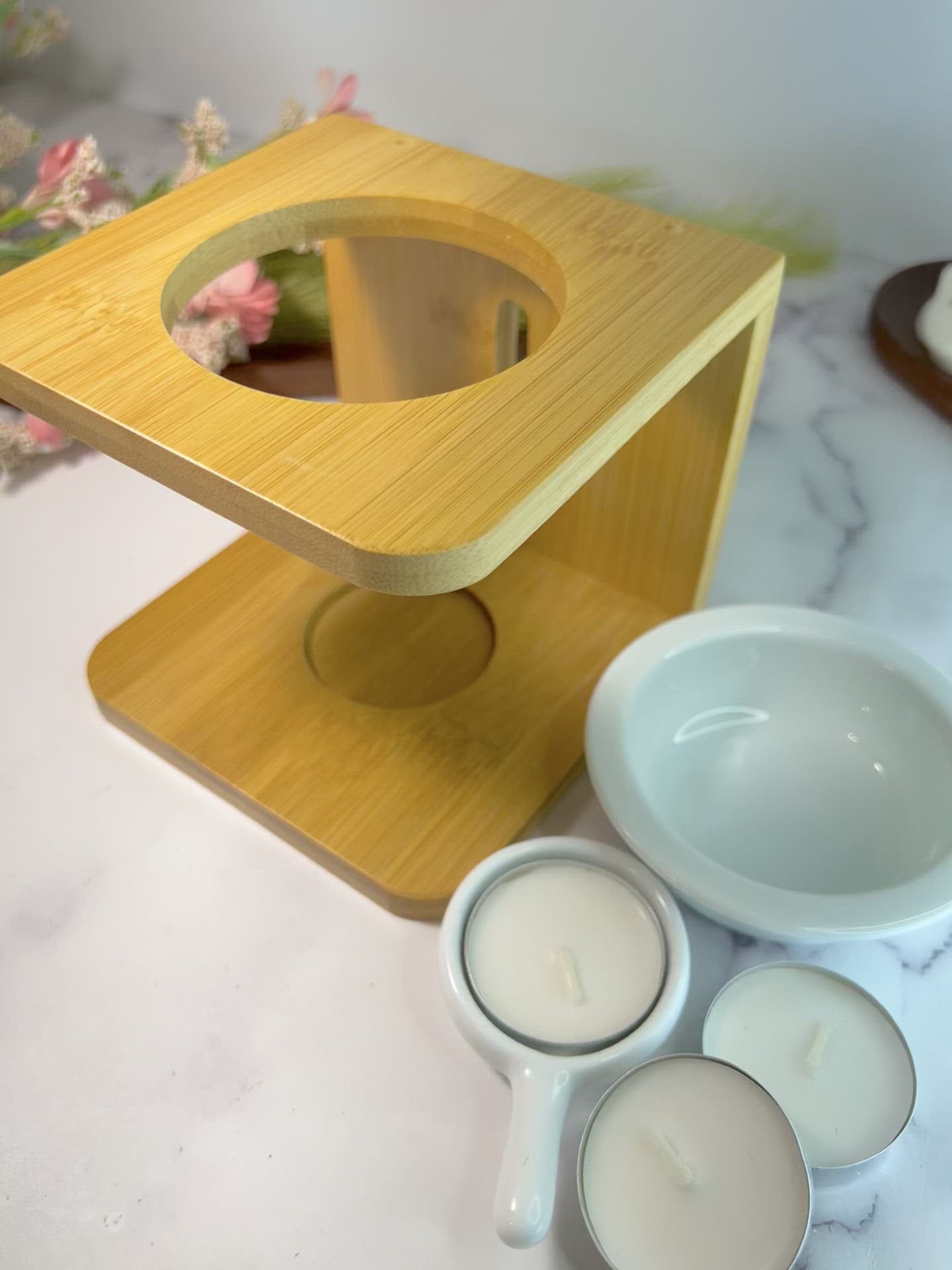 Bamboo Wax Warmer Stand